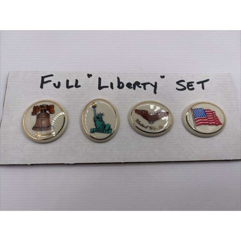 lenox patrotic pin collection 4 piece brooches